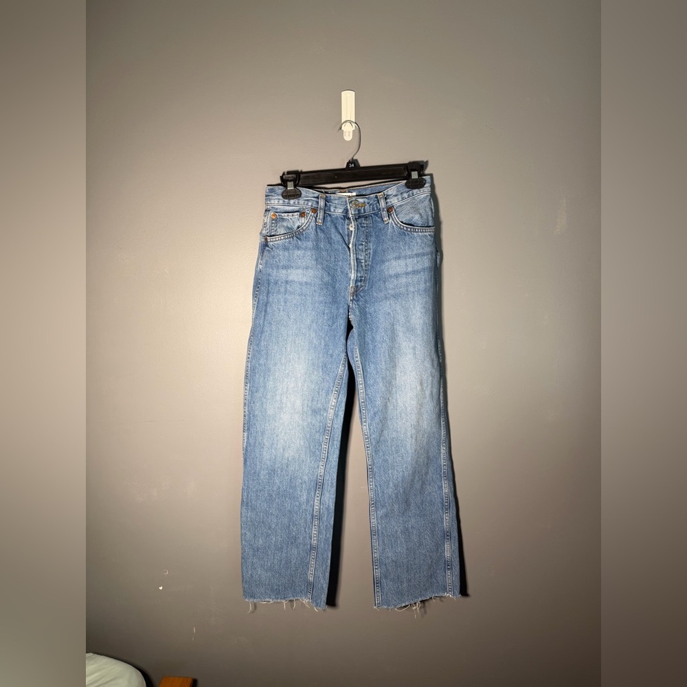 Re/done Originals 90s High Rise Loose in Medium Vain Size 26 - Picture 2 of 5